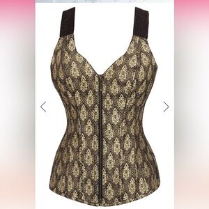 Elegant Brocade Corset Top